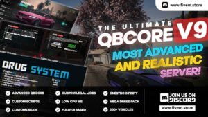 Explore the ultimate QBcore v9 server experience with our premade, full, and custom options. Download QBcore server for a seamless Fivem gaming adventure!
