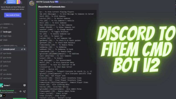 Examine how Fivem gaming servers may integrate discord bot for fivem to improve moderation, communication, and the overall game experience.