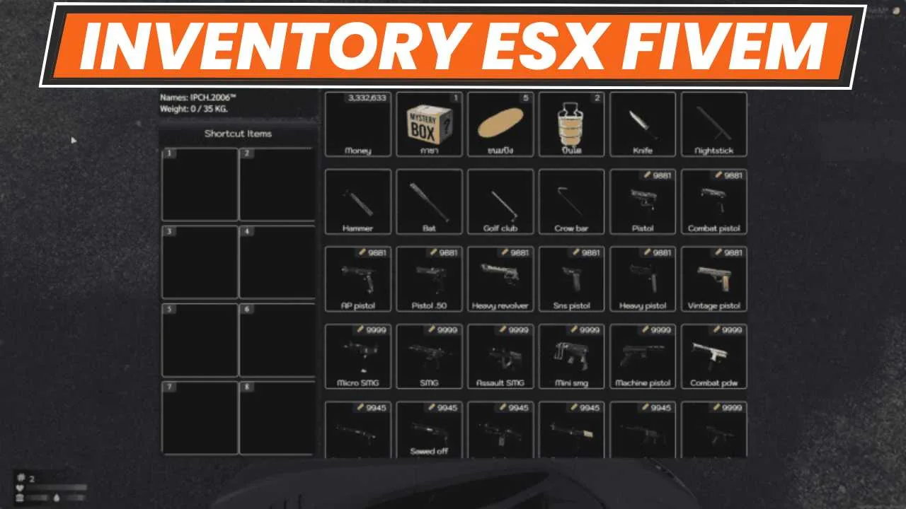 inventory esx fivem