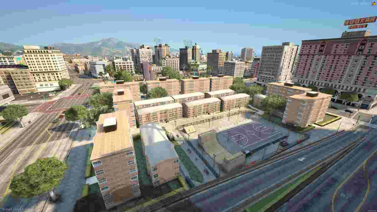 Dive into the immersive world of Fivem with the Hood with Office and Ground Mod. Explore the dynamic landscape of urban life,