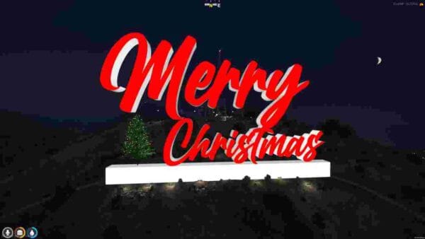 Get into the festive spirit with the Vinewood Hills Christmas Logo. Spread holiday joy and cheer in the virtual realm with this festive logo