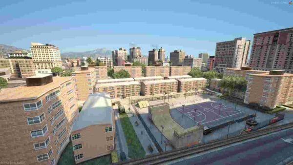 Dive into the immersive world of Fivem with the Hood with Office and Ground Mod. Explore the dynamic landscape of urban life,