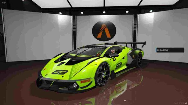 The Fivem Lamborghini Essenza SCV12 car stands as a symbol of pure racing passion and innovation. With its track-focused design, potent V12 engine