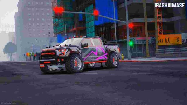 Experience the thrill of off-road driving with the Fivem Ford Raptor Monster mod, built for dominating rugged terrains in GTA V with power and style.
