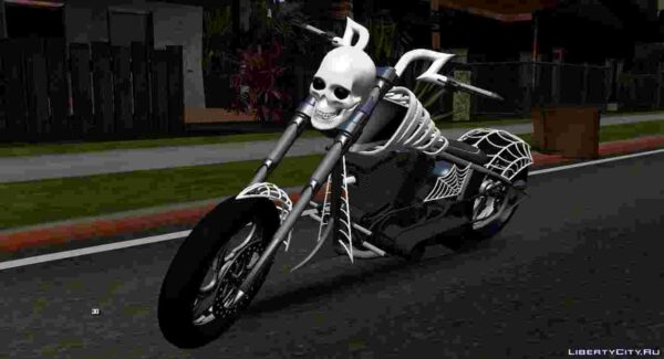 Experience the thrill of riding the Sanctus, a custom chopper with unique design and powerful features in FiveM.
