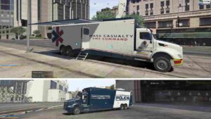Enhance your Fivem roleplay with the Peterbilt Mobile Command Center Pack, featuring versatile vehicles for strategic operations and missions.