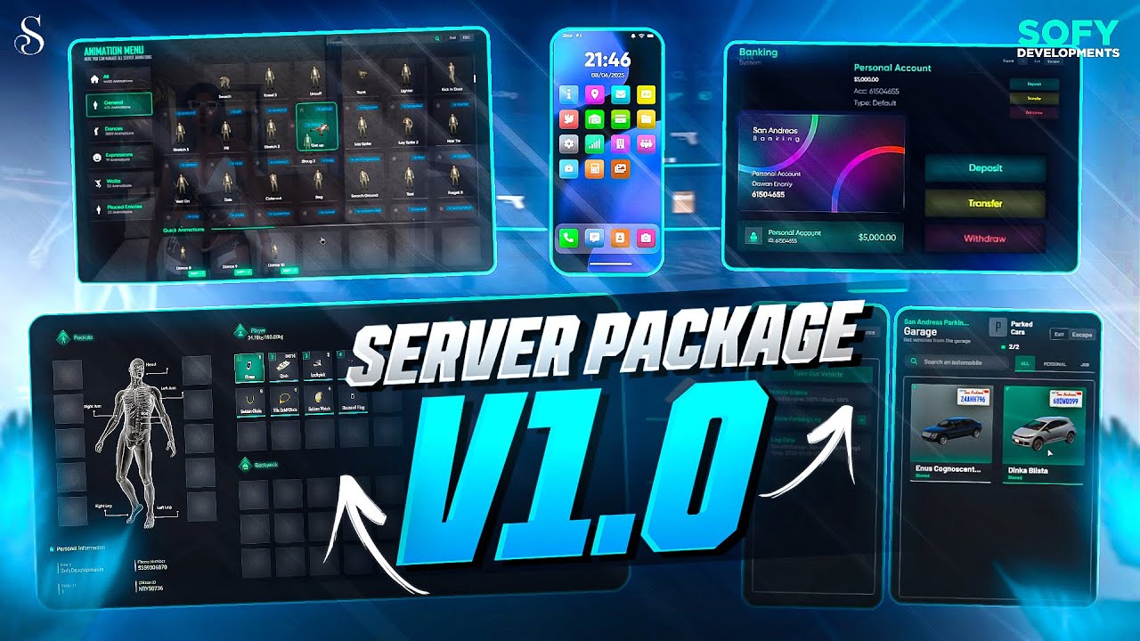 Sofy Developments QBCore Framework – NoPixel-Style FiveM Server Setup with Custom Vehicles, Clothing, and Realistic RP Systems