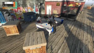 Air Hockey FiveM mini-game - Two-player competitive air hockey match with customizable settings and betting system