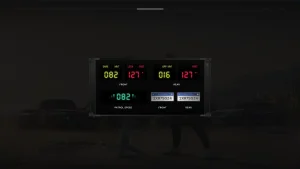 FiveM police radar interface displaying front and rear speed detection with license plate recognition